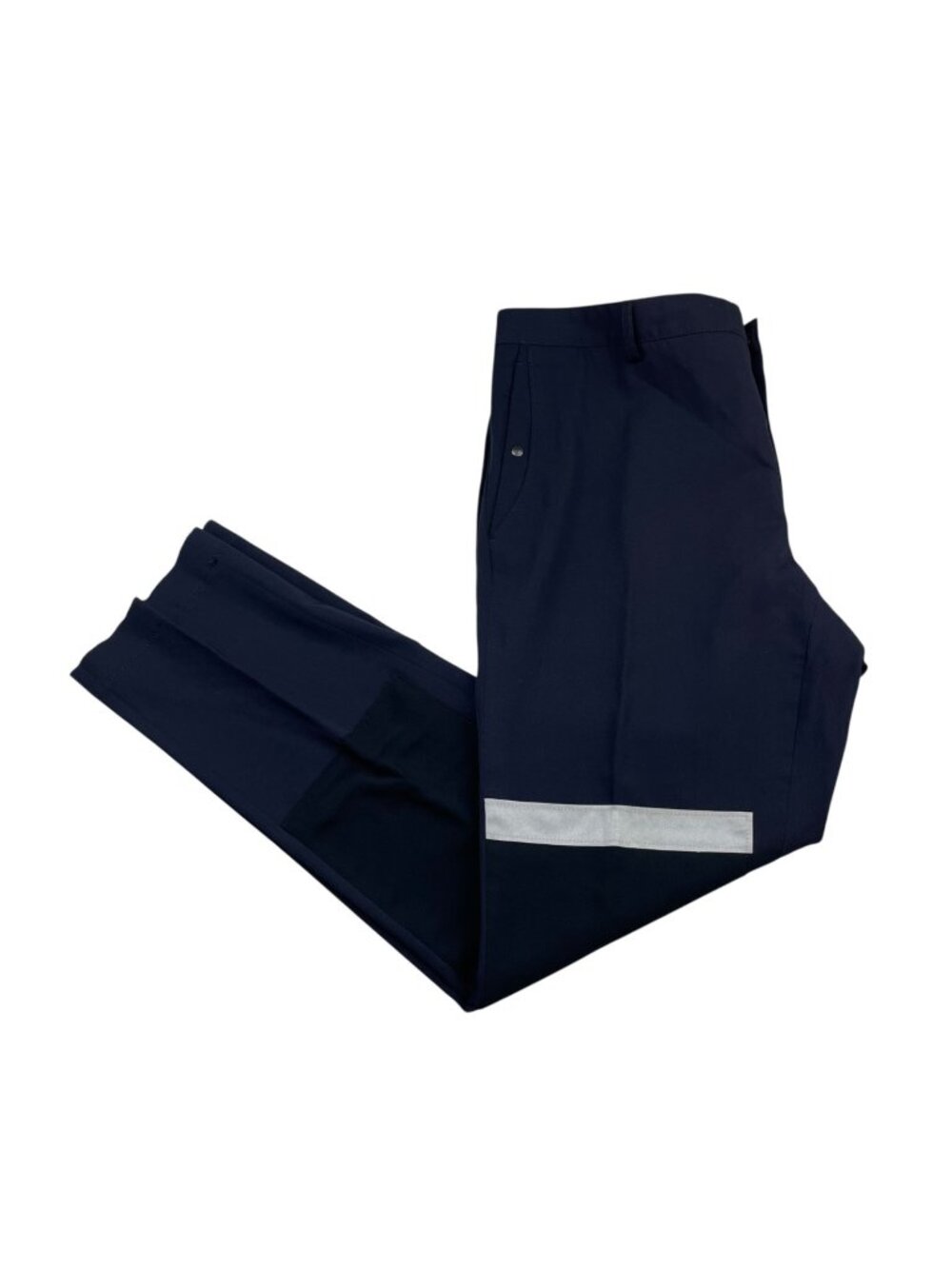 Lanvin Men's 100% Wool Flat Front Double Knee Reflective Pants • Italy • 38x30